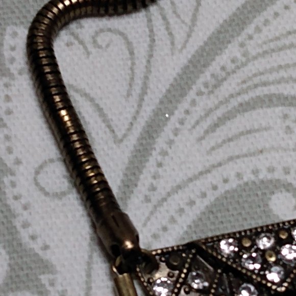 Brass Tone Snake Chain Necklace - Picture 5 of 7